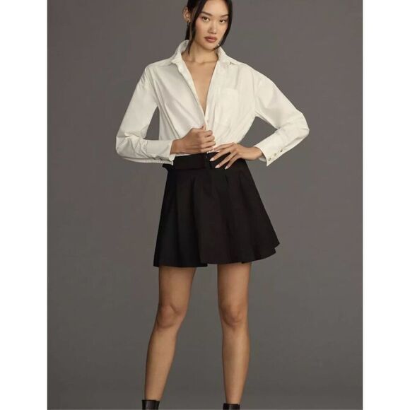 By Anthropologie Twofer Buttondown Shirt Dress Size XS $160 NWT - Picture 1 of 8